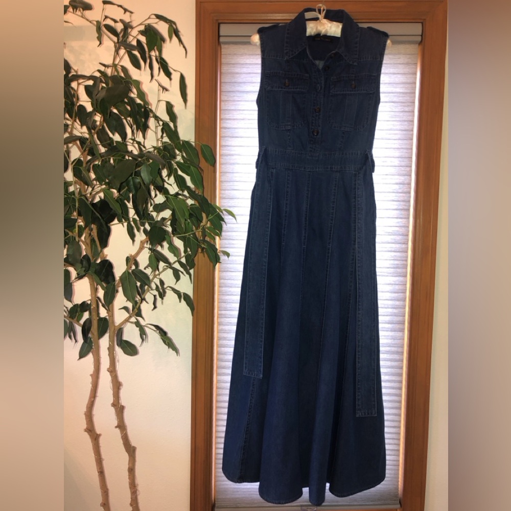 Banana Republic Sleeveless Denim Maxi Dress